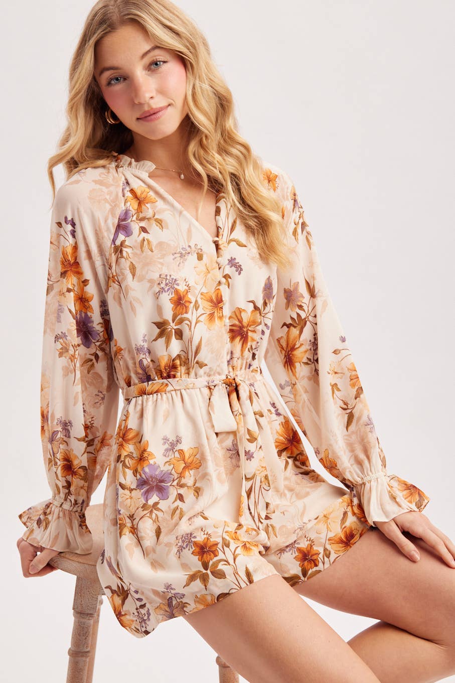 Floral Ruffle Romper