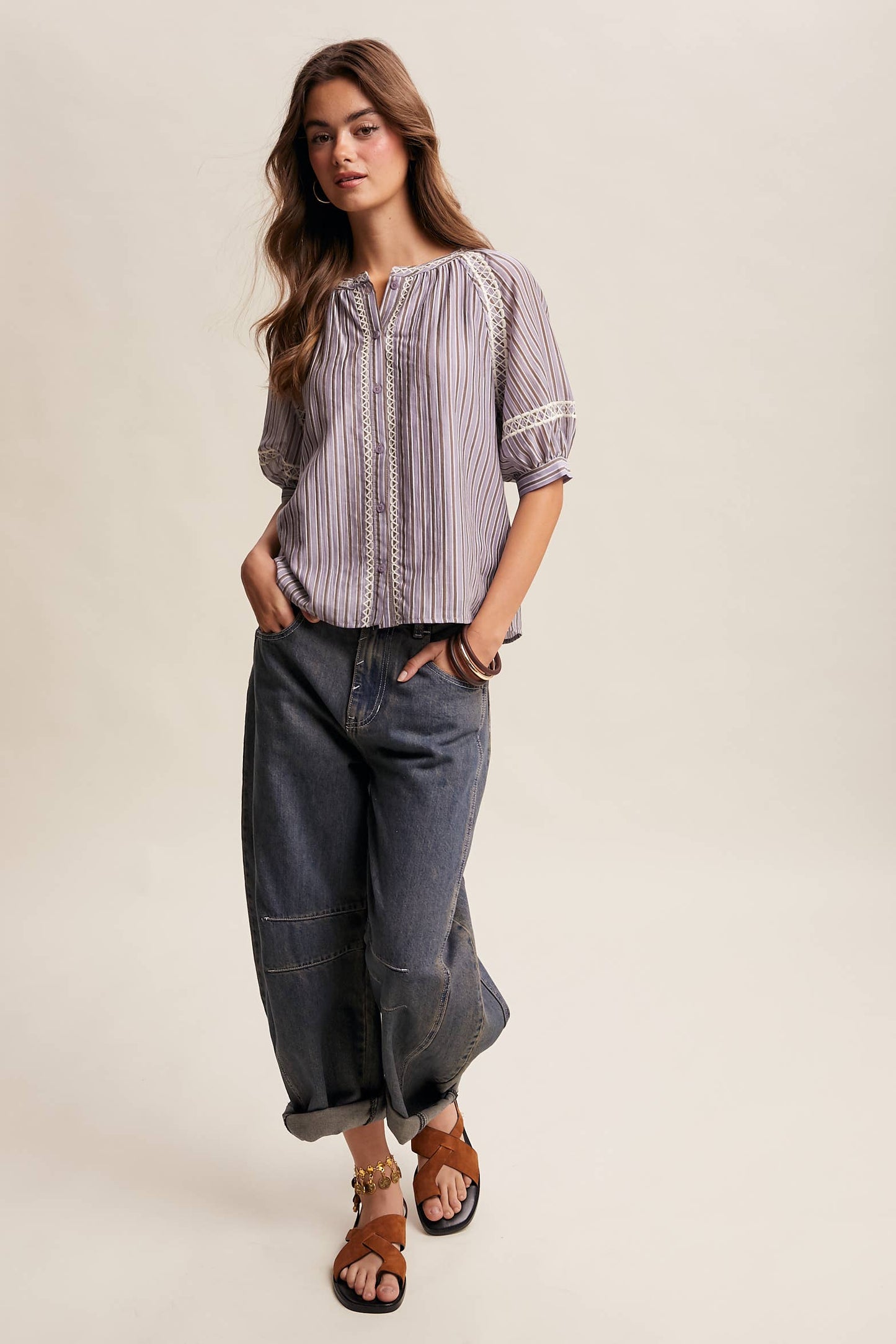 Striped Pinstripe Blouse