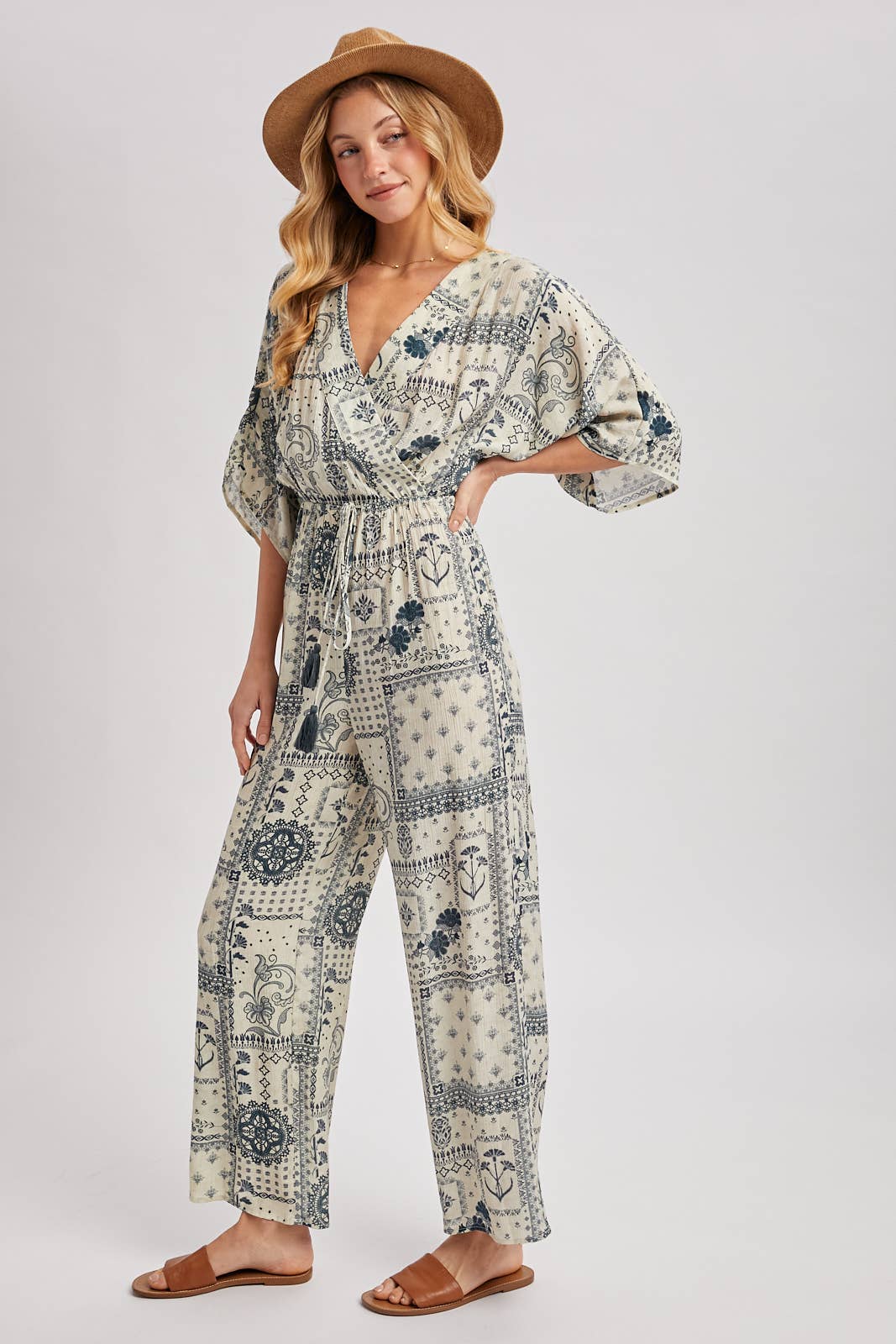 Floral Kimono Jumpsuit