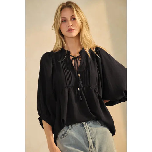 Flowy Tie Blouse