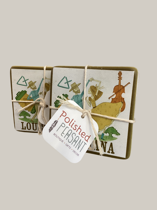 Vintage Louisiana Coaster Set