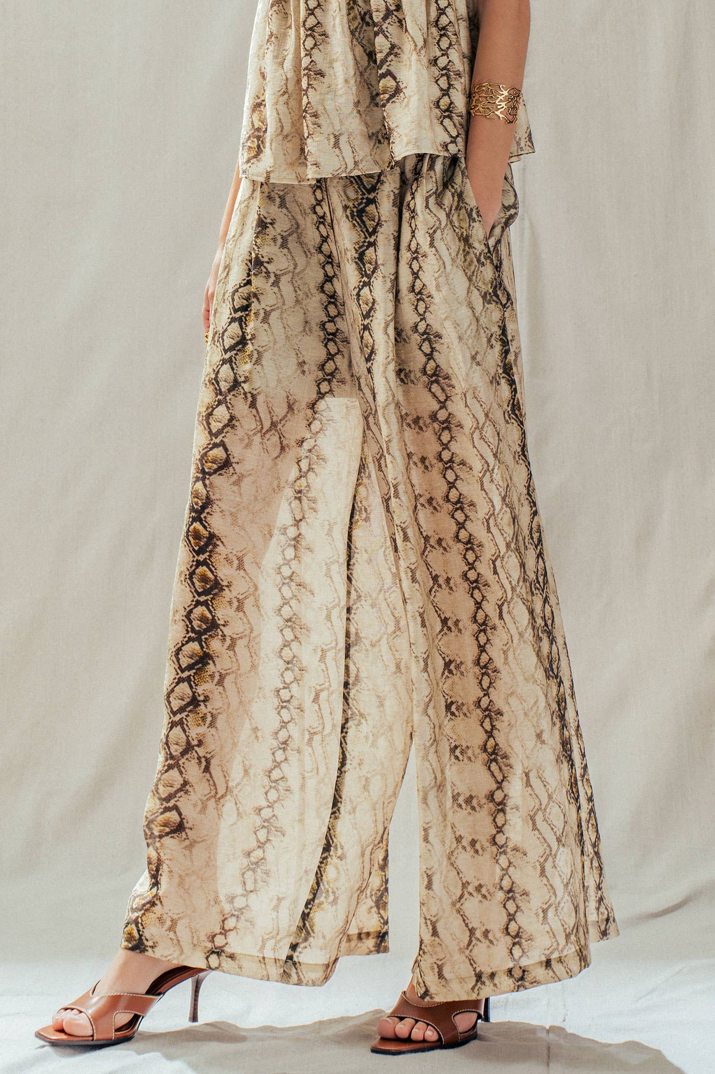 Wide Leg Snake Pants