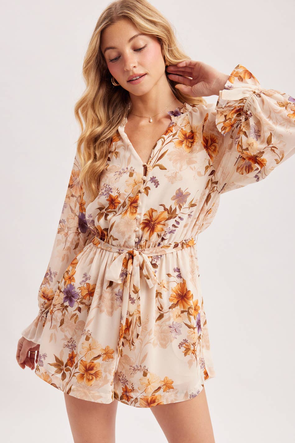 Floral Ruffle Romper