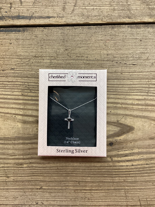 Sterling Silver Cross Heart