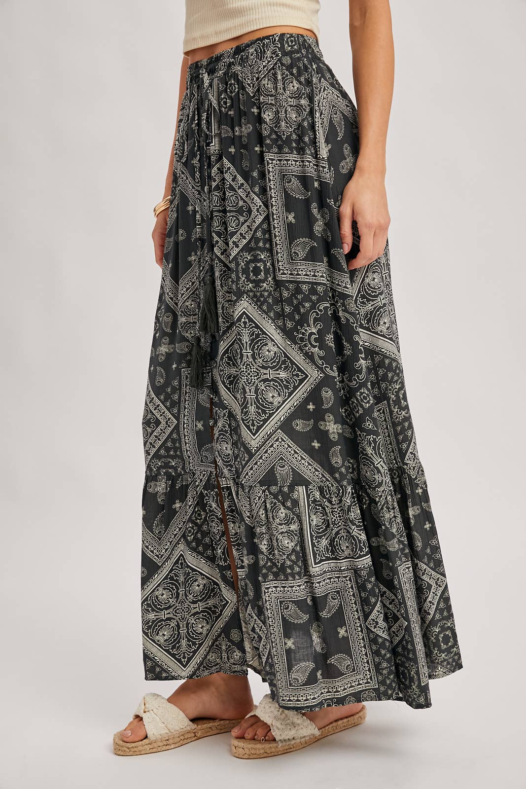 Boho Tiered Maxi Skirt