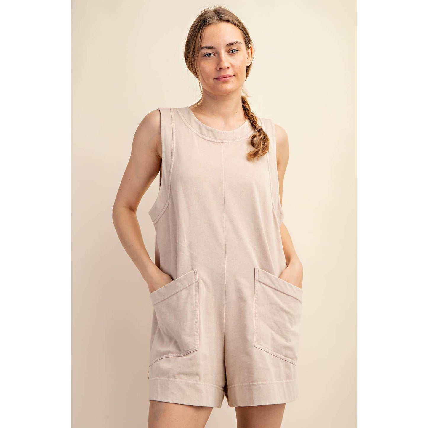 Cotton Poly Romper
