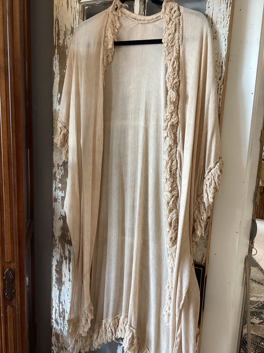 Fringe Ruffle Kimono