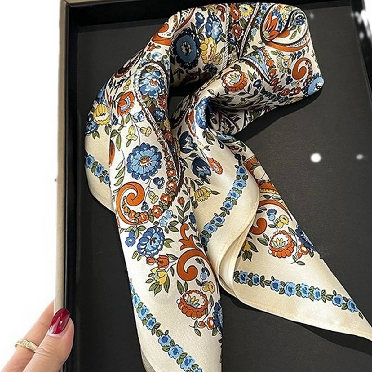 Rustic Paisley Silk Scarf