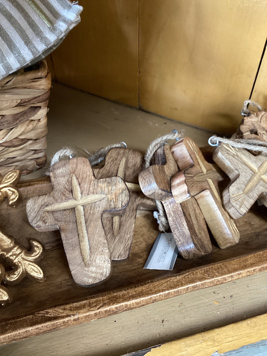 Wood Cross Ornament