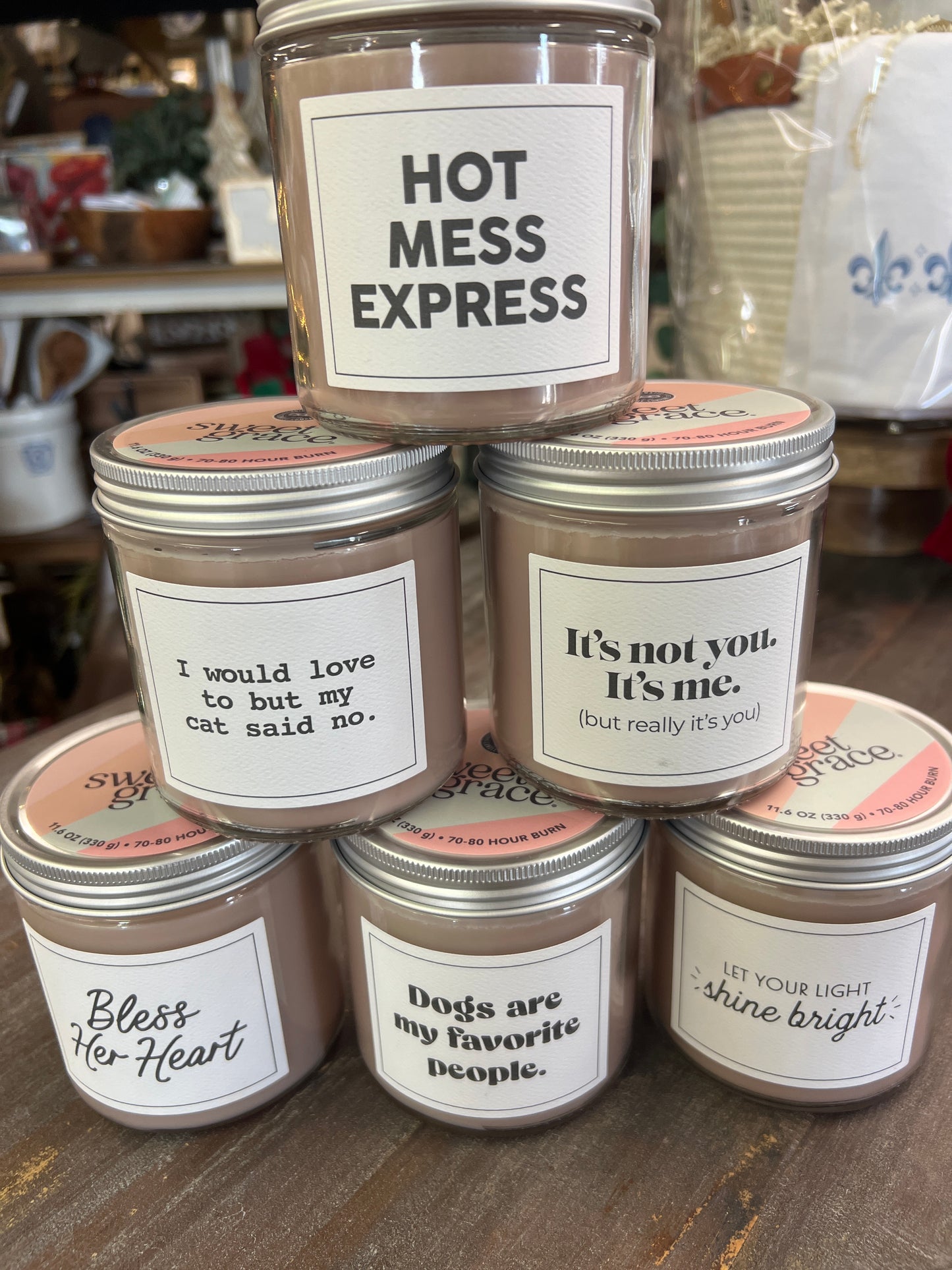 Sweet Grace Message Candles