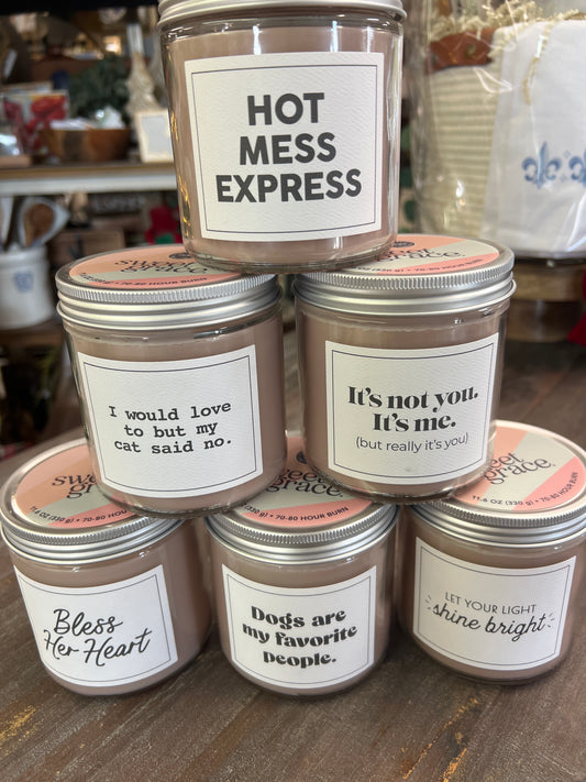 Sweet Grace Message Candles