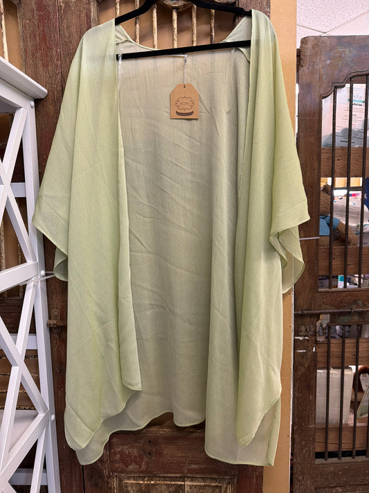 Sage Sheer Kimono
