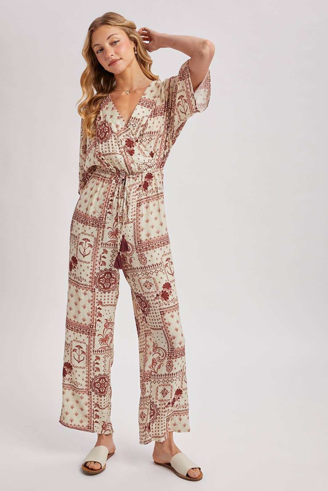 Floral Kimono Jumpsuit