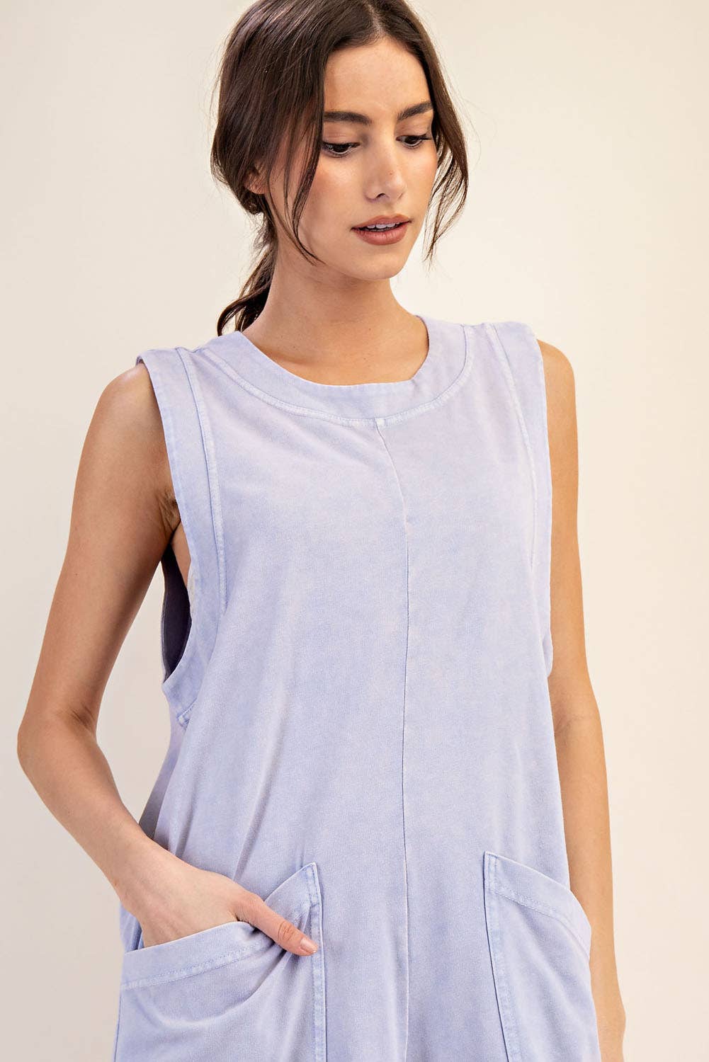 Cotton Poly Romper