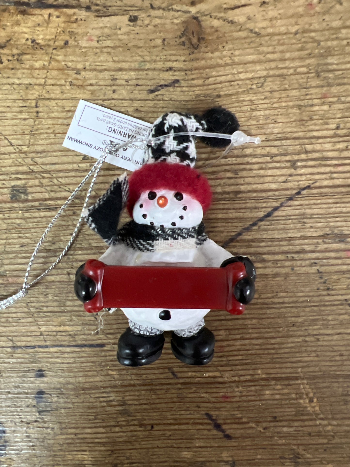 Snowman Sign Ornament