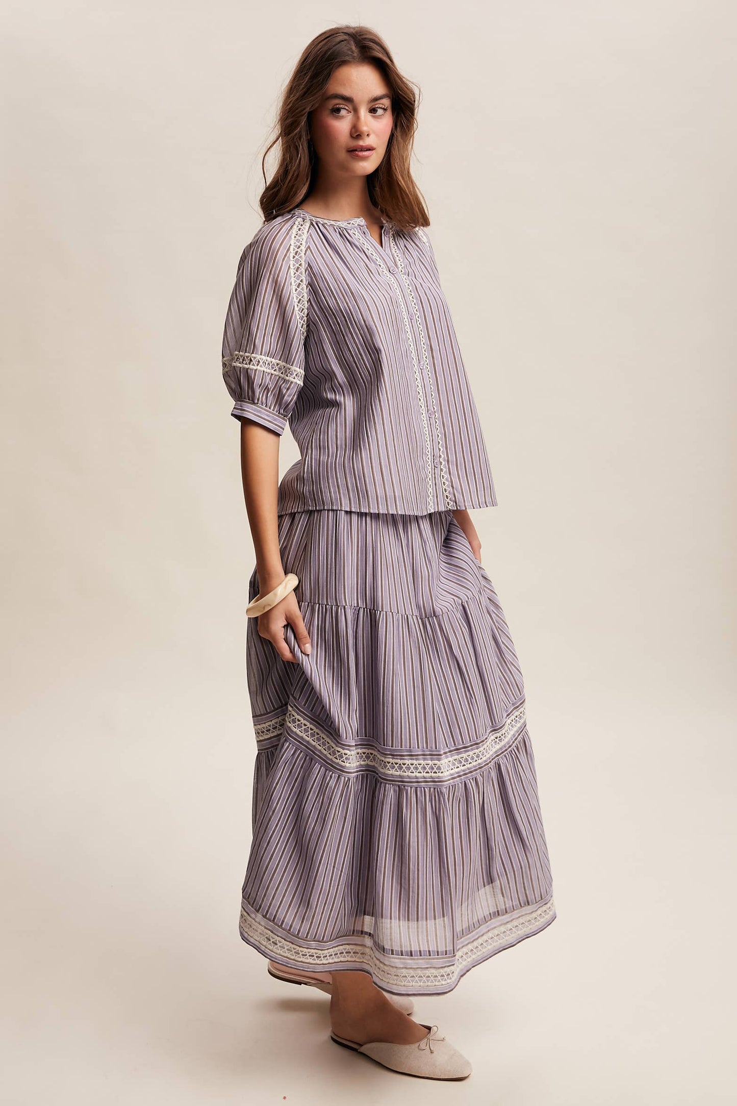 Striped Pinstripe Blouse