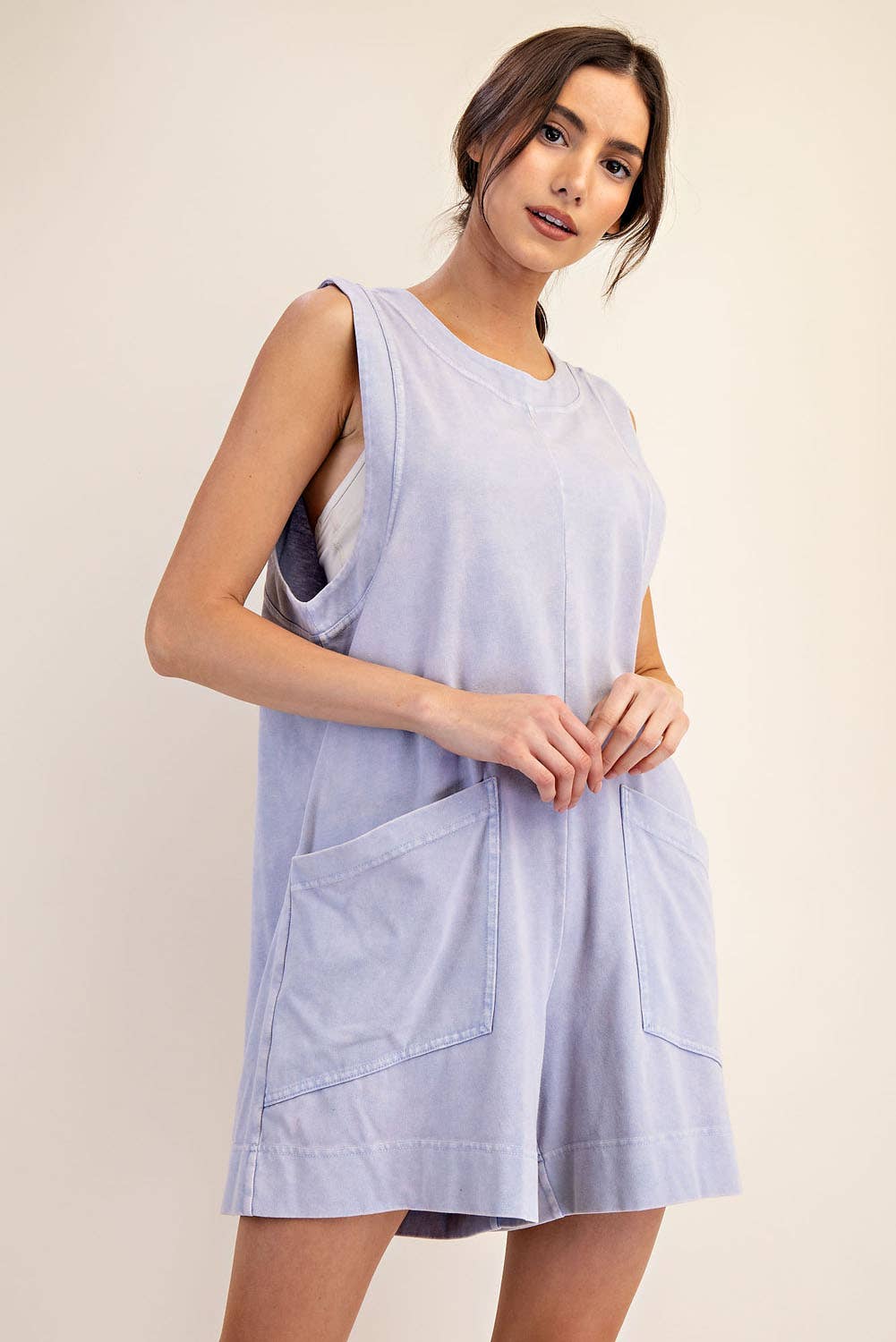Cotton Poly Romper