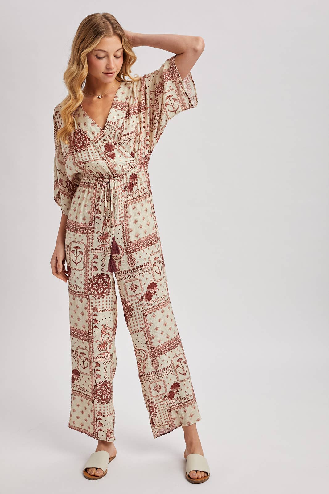 Floral Kimono Jumpsuit