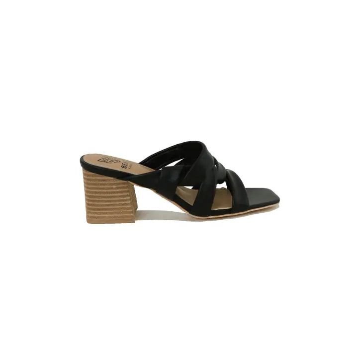 Beast Fashion Fiona-01 Black Strappy Sandals