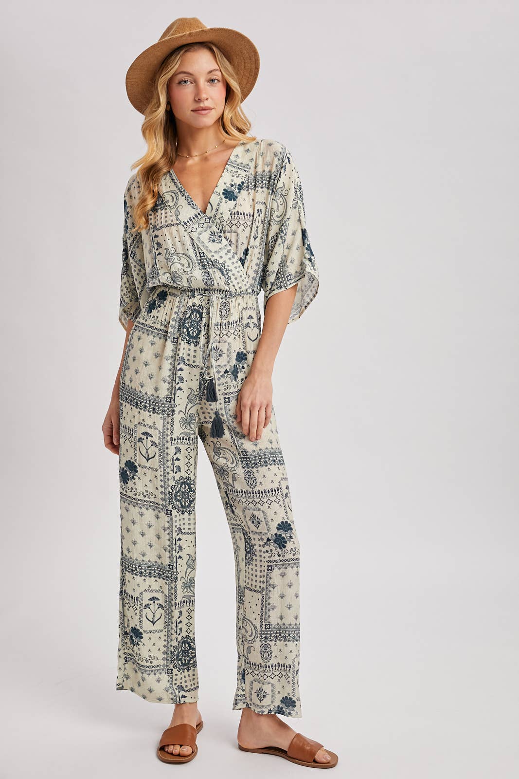 Floral Kimono Jumpsuit