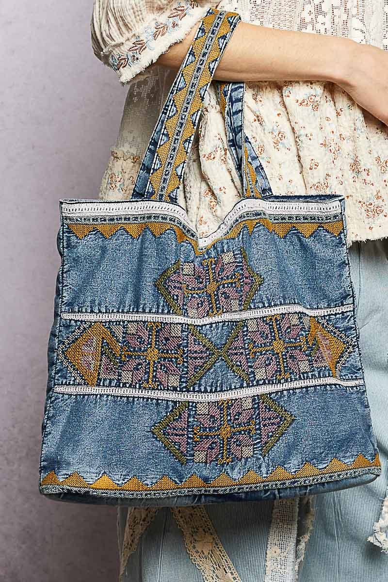 Vintage Wash Denim Tote