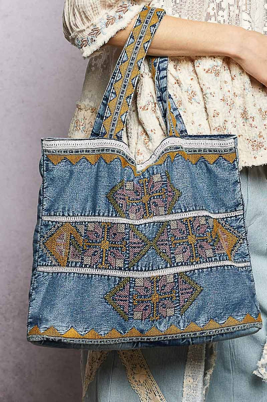 Vintage Wash Denim Tote