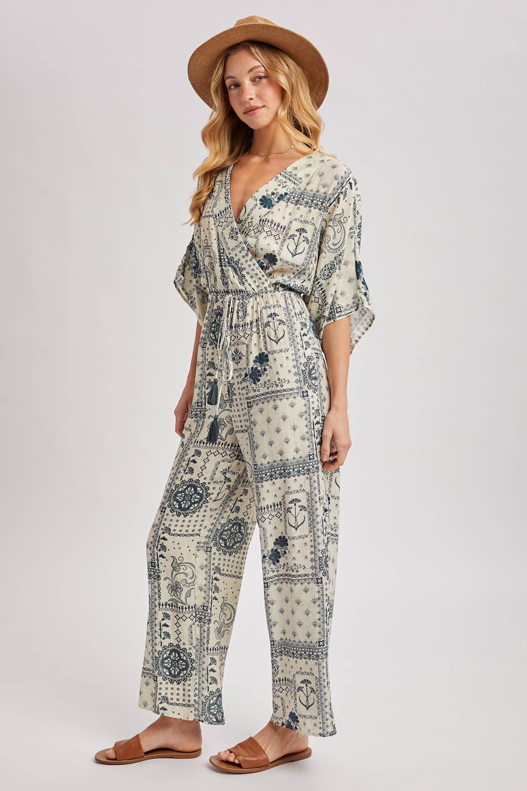 Floral Kimono Jumpsuit