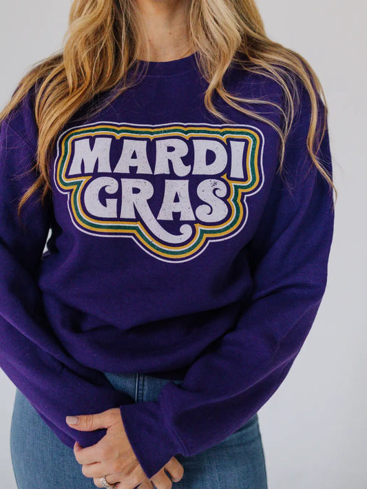 Groovy Mardi Gras Sweatshirt