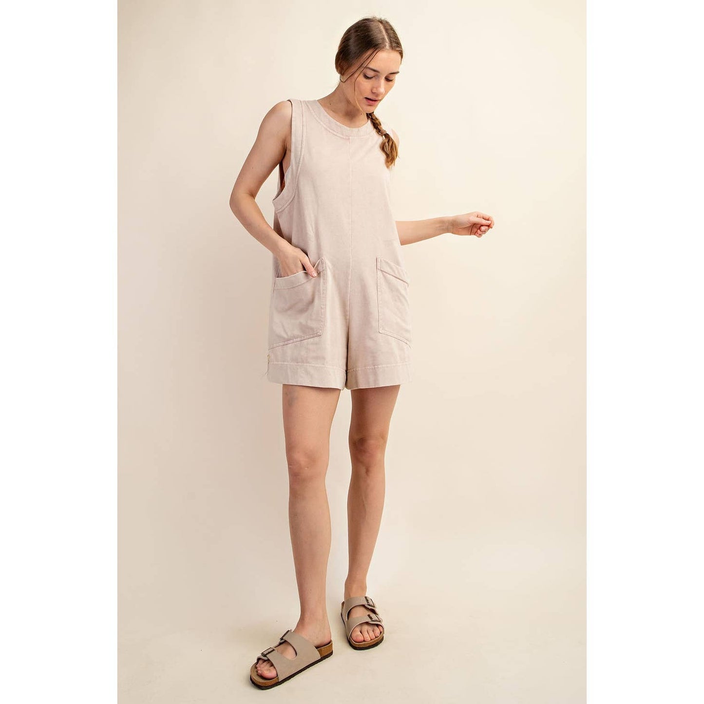 Cotton Poly Romper