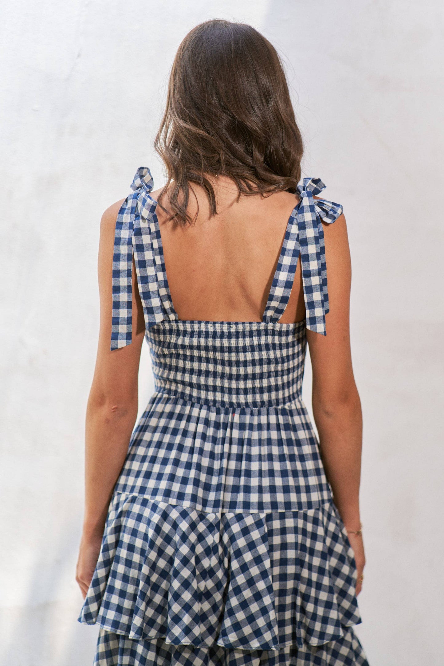 Gingham Tiered Maxi Dress