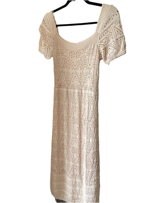 Tan Knit Slim Dress