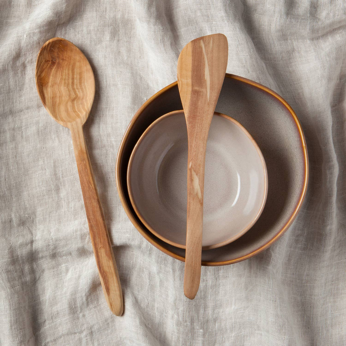 Olive Wood Corner Spatula