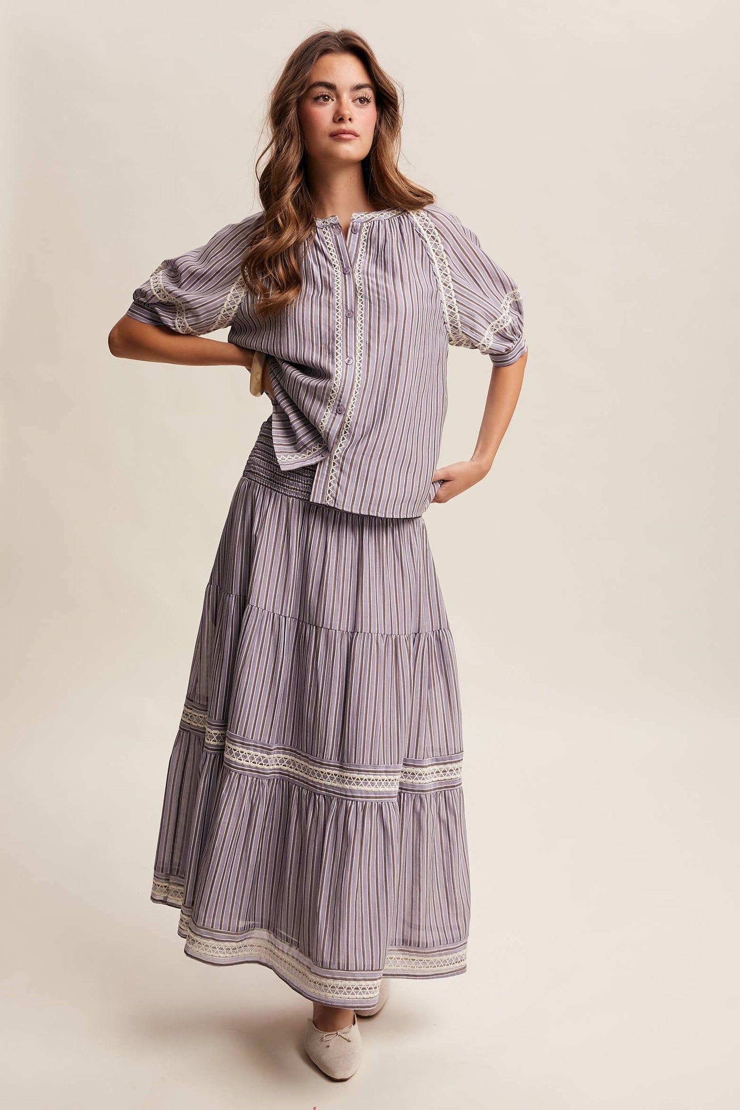 Striped Pinstripe Blouse