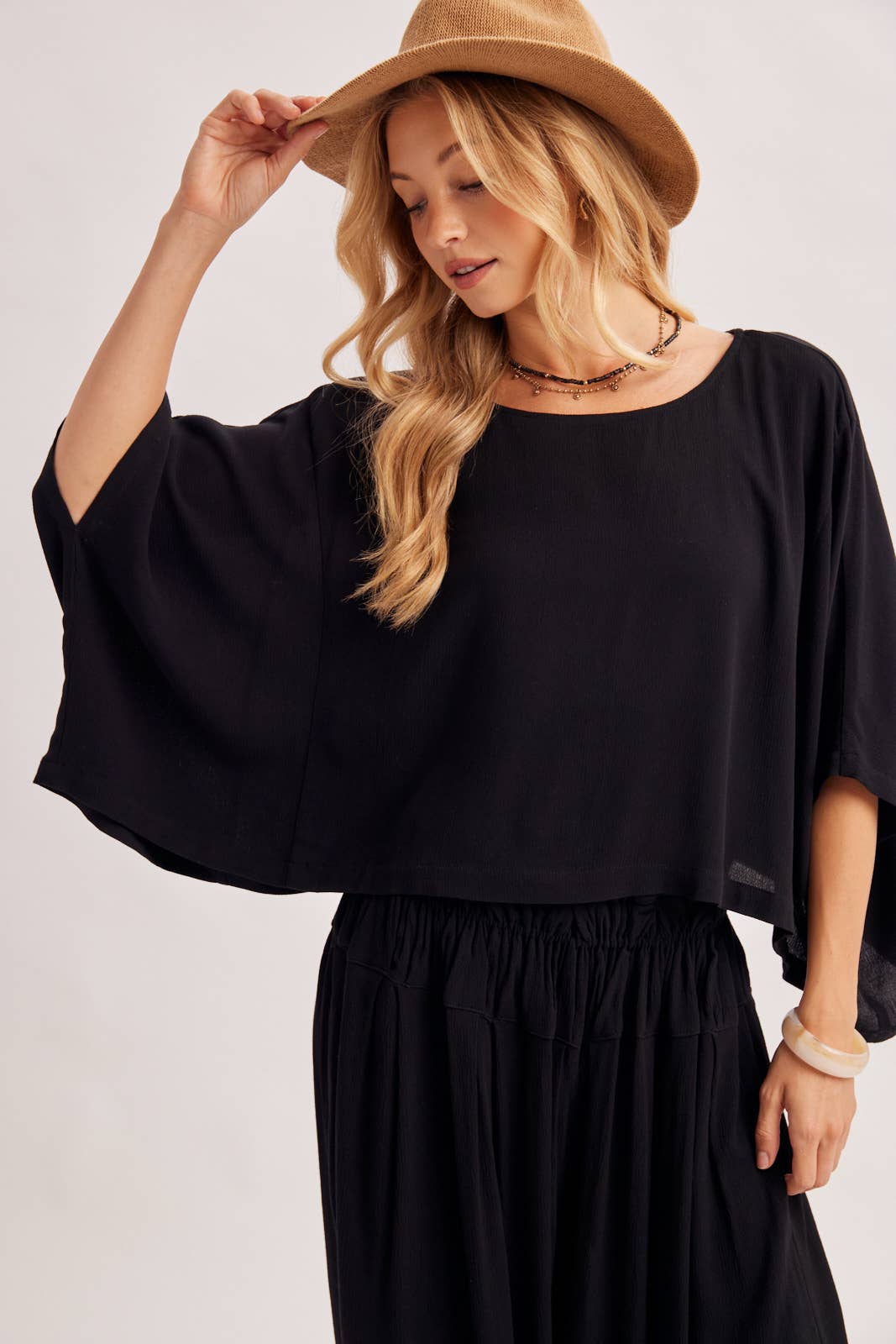 BOHO OVERSIZED DOLMAN TOP AND BALLOON LEG PANTS SET