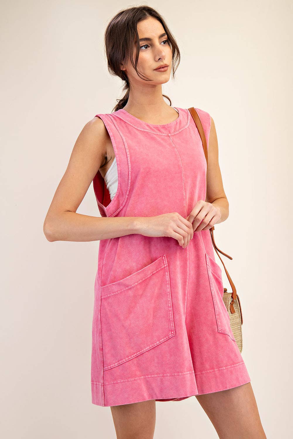 Cotton Poly Romper