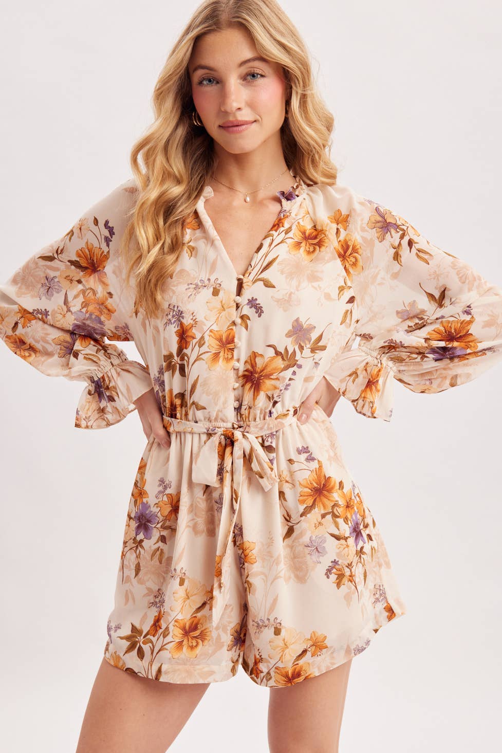 Floral Ruffle Romper