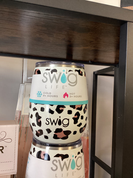 Leopard Swig Wine Tumbler