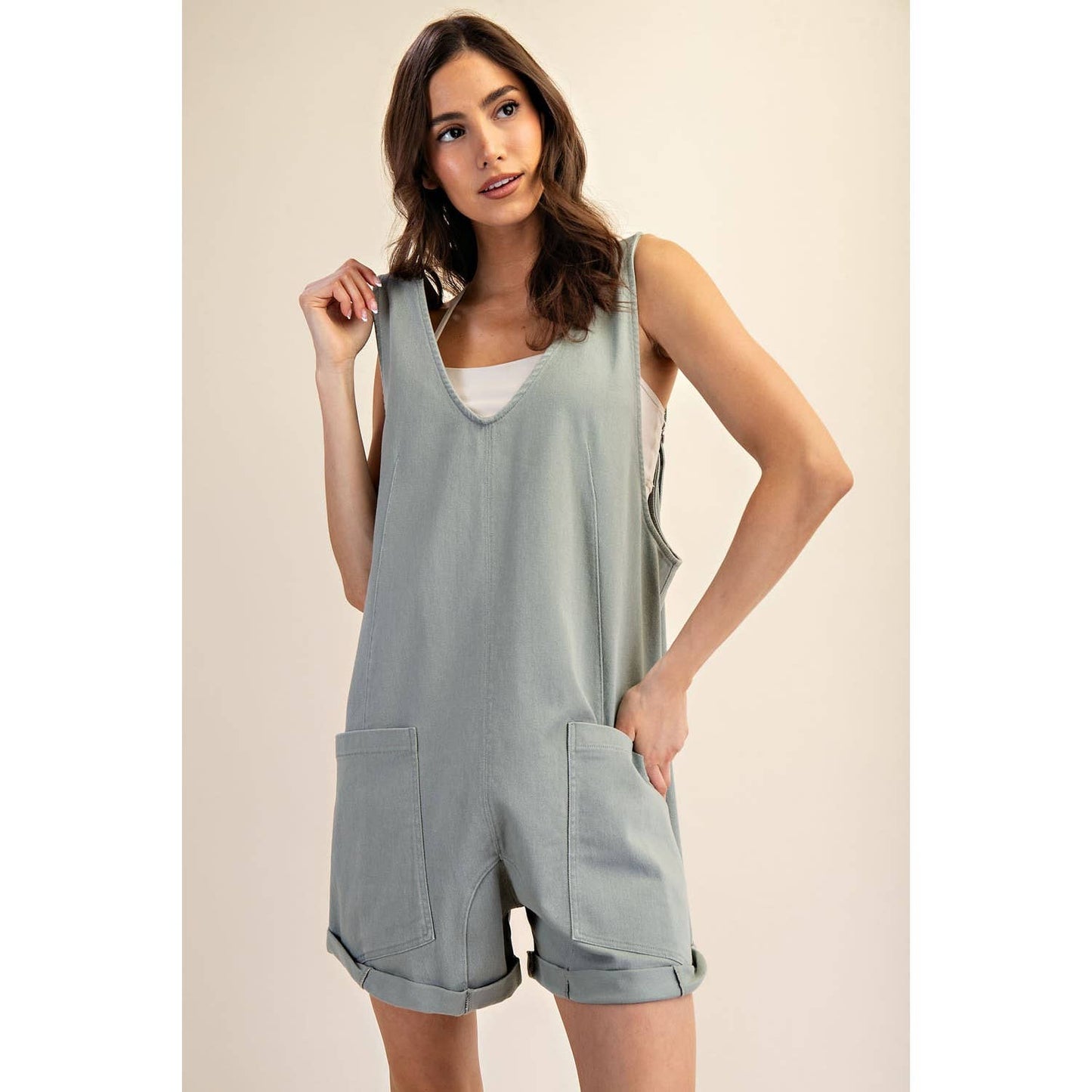 Cotton Twill Romper