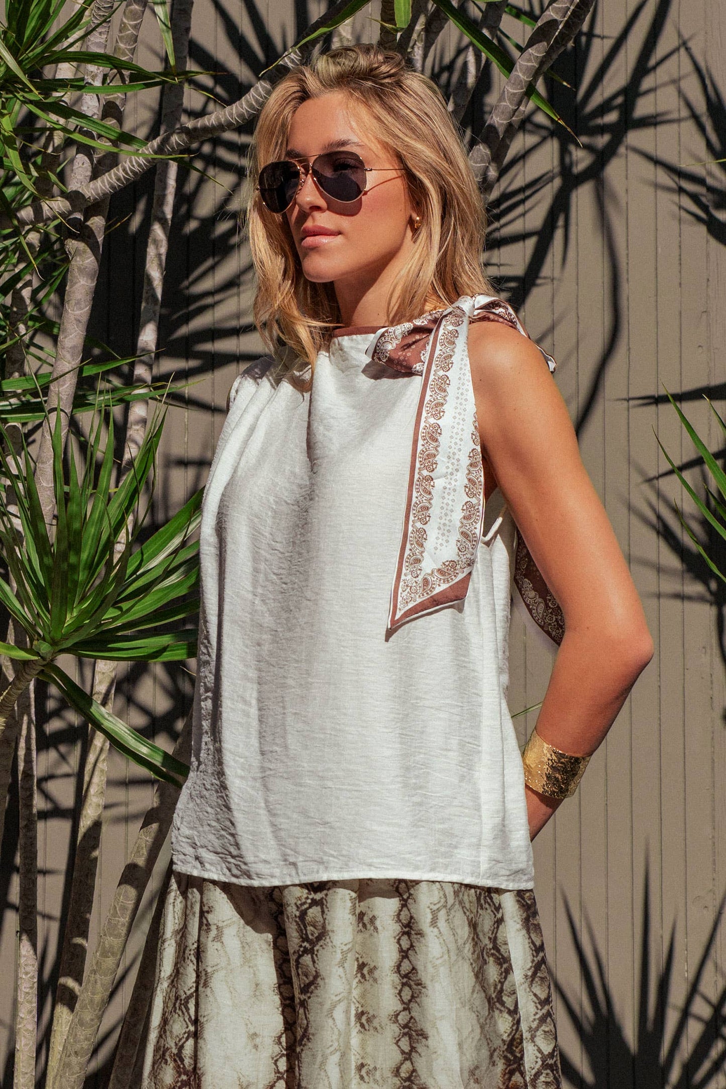 The Paisley Scarf Top