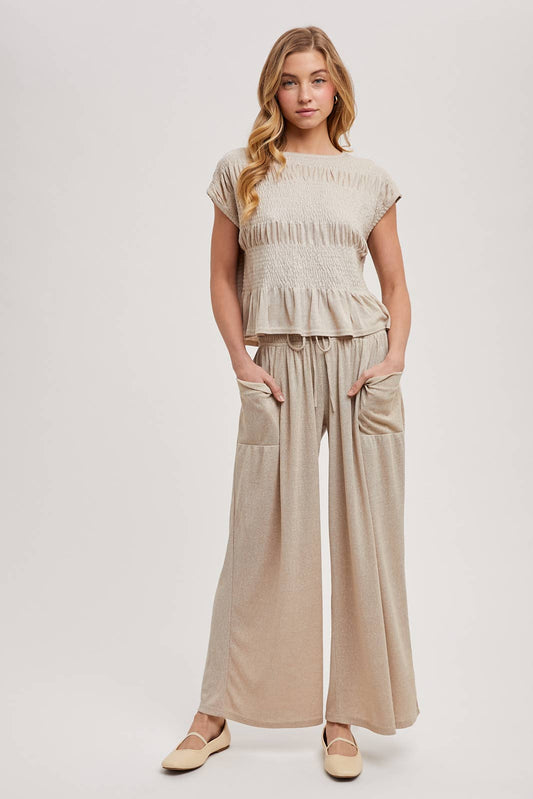 Relaxed Knit Smocked Set