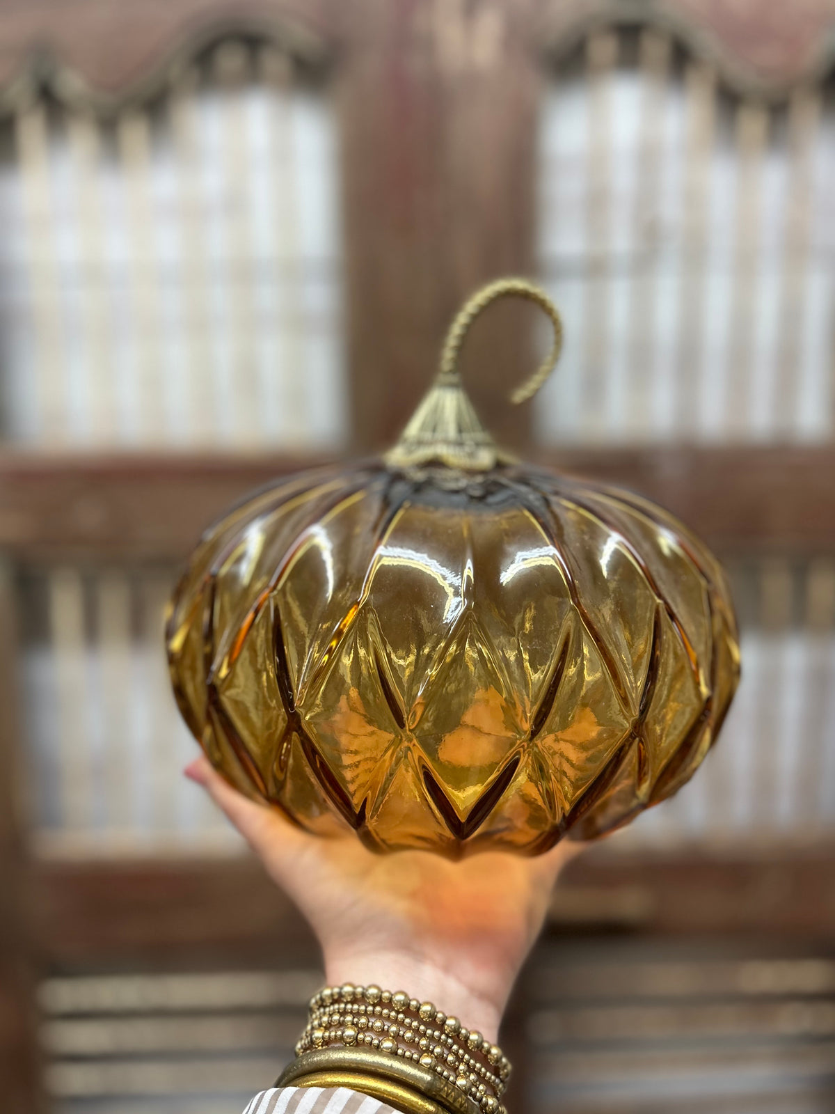 Amber Glass Pumpkin