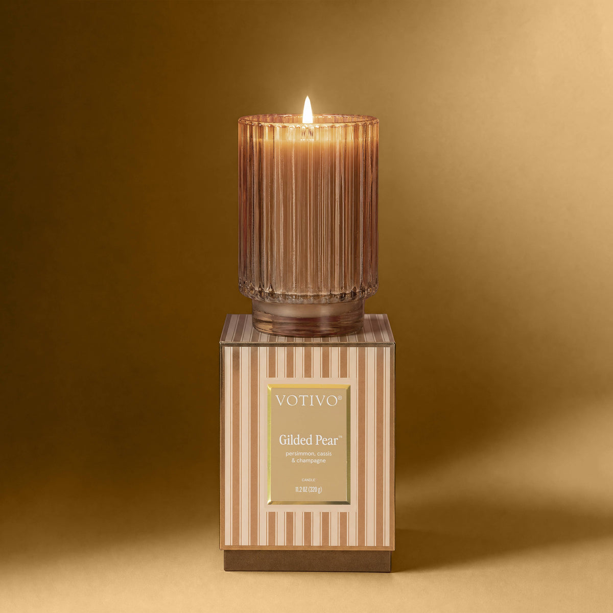 Gilded Pear Holiday Candle | Christmas Gift
