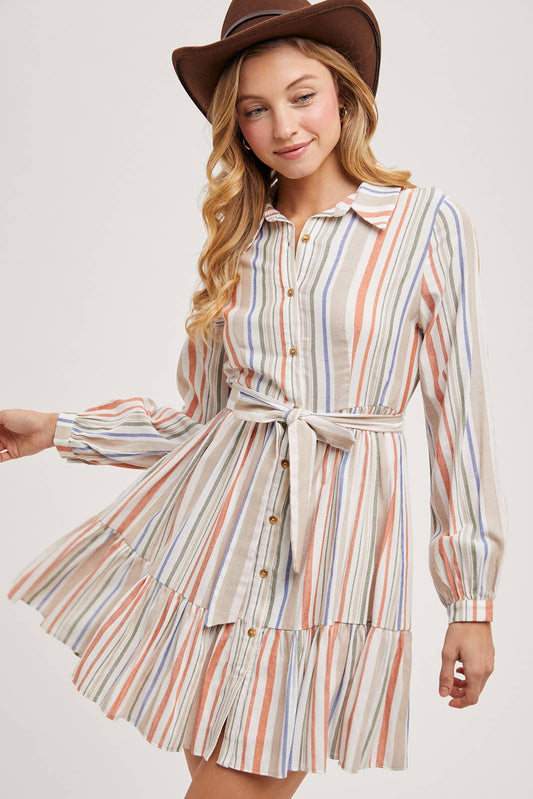 Multi Stripe T-shirt Dress