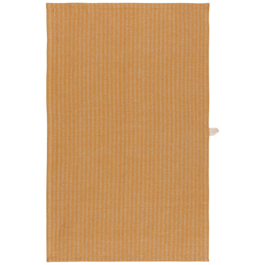Heirloom Ochre Stripe Linen/Cotton Dishtowel