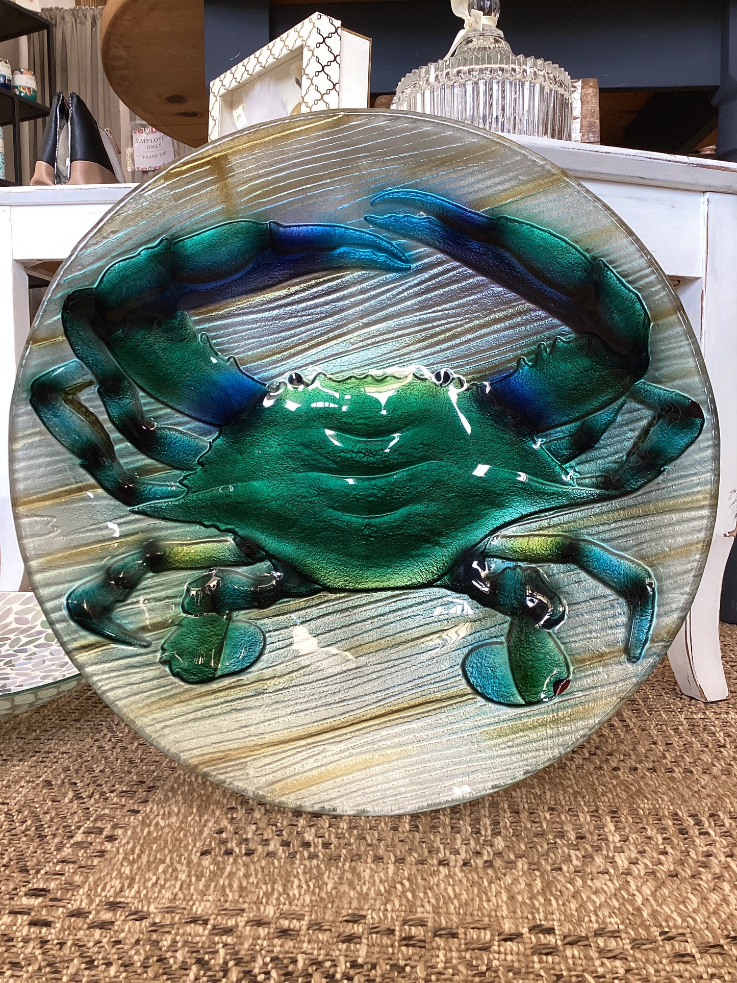 Blue Crab Bird Bath