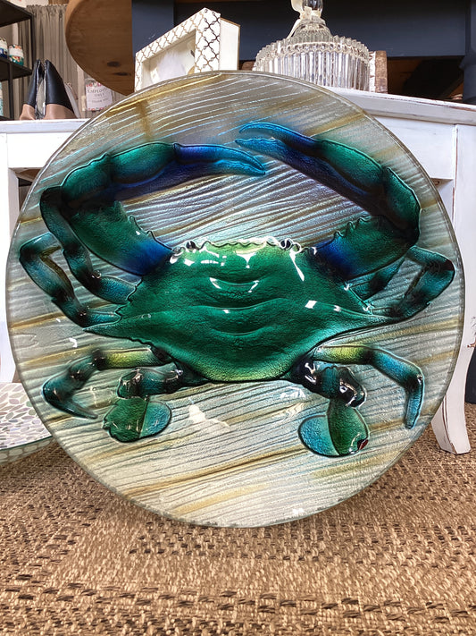Blue Crab Bird Bath