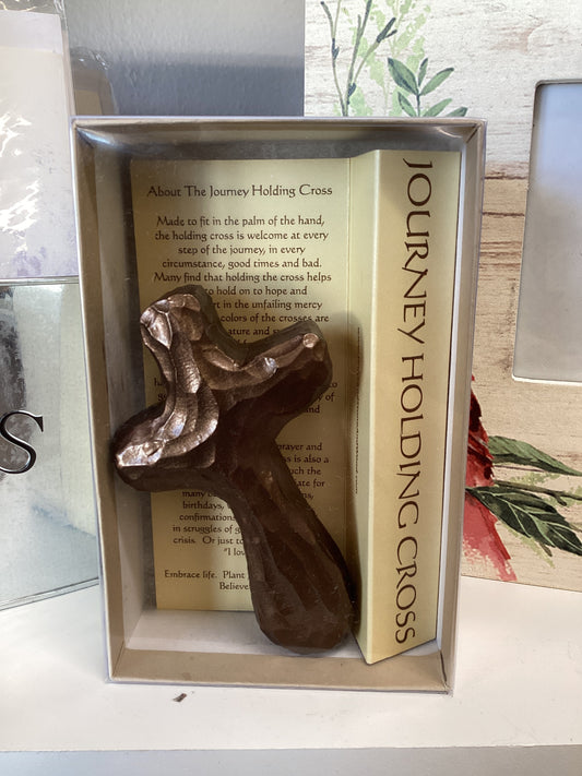 Journey Holding Cross-Bronze
