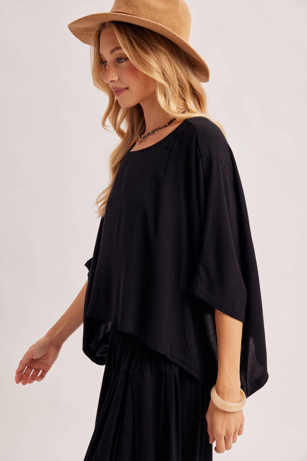 BOHO OVERSIZED DOLMAN TOP AND BALLOON LEG PANTS SET