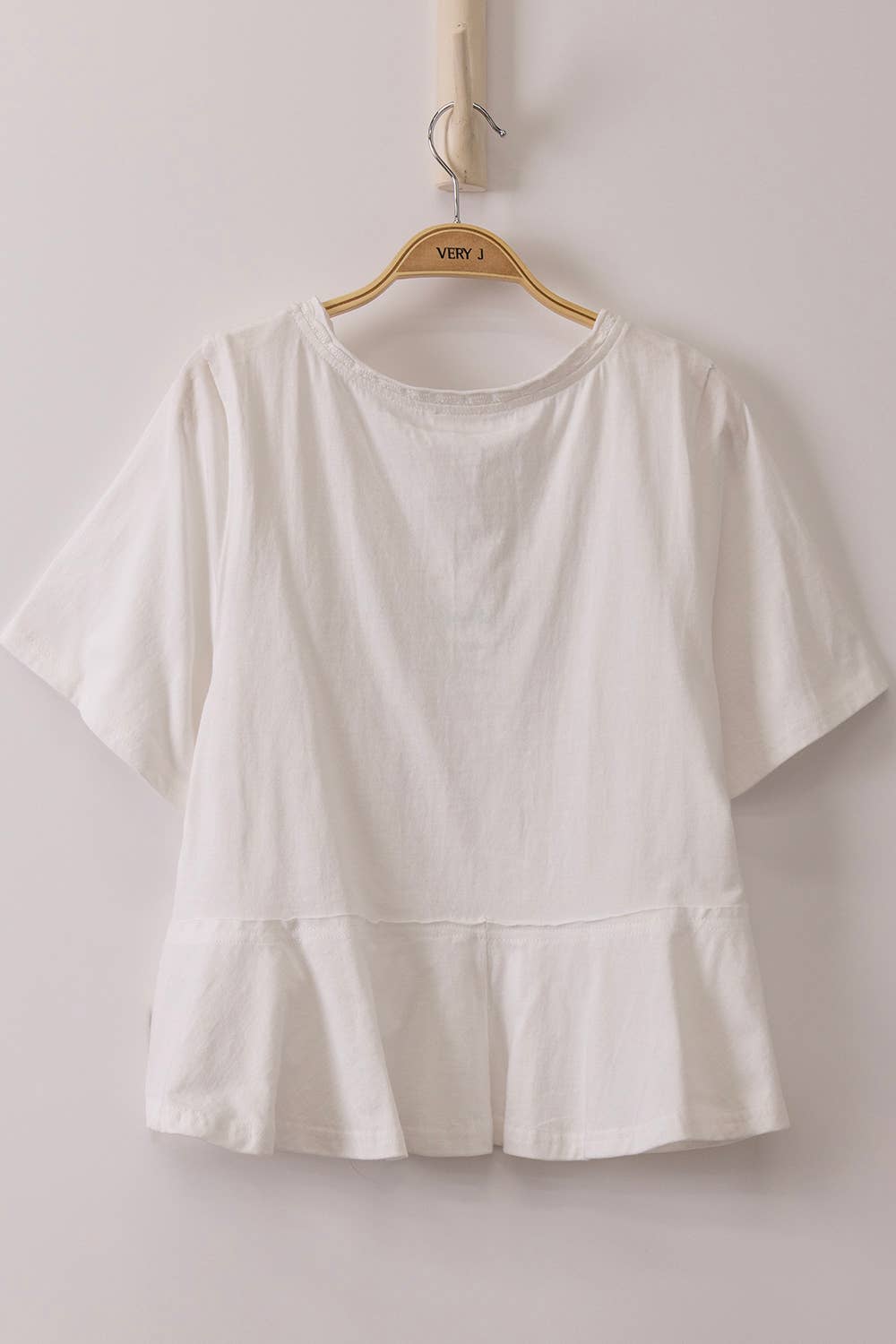 Mineral Washed V-Neck Girly Top