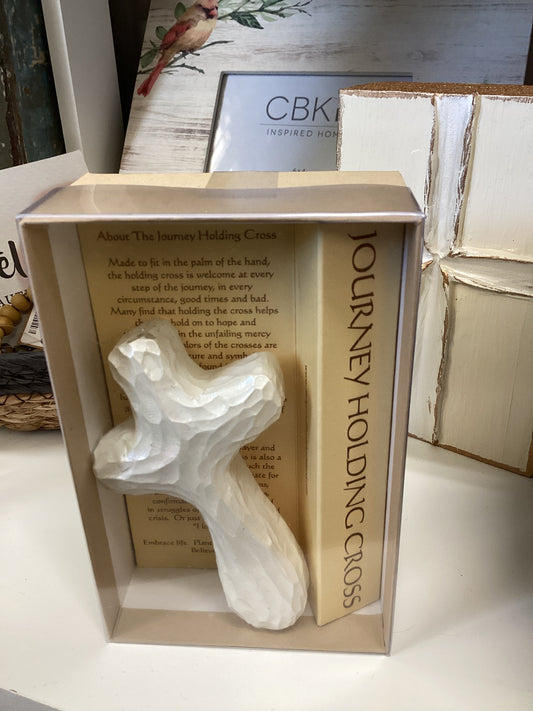 Journey Holding Cross-White